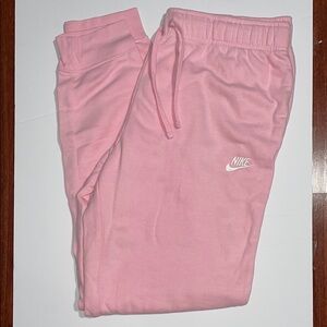 Nike Pink Track Pants with Elastic Waistband and Relaxed Fit